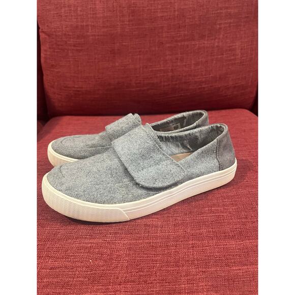 TOMS Altair Light Gray Wool Felt Slip On Sneaker Shoes Size 8 - Picture 1 of 12